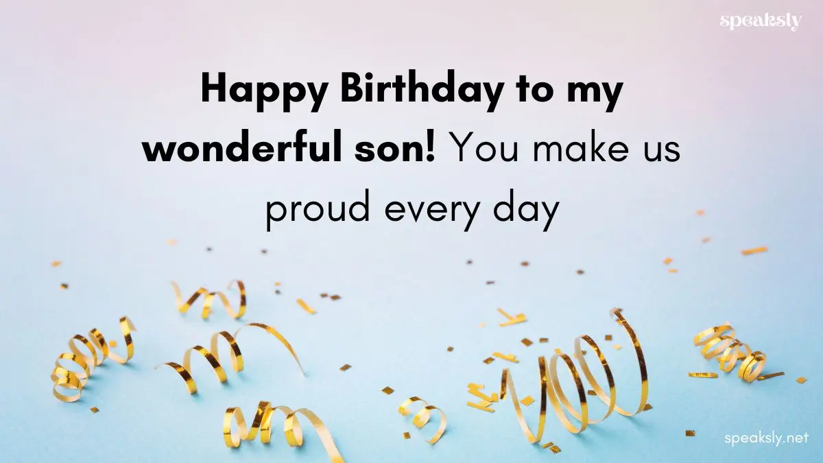 Birthday wishes for Son in english