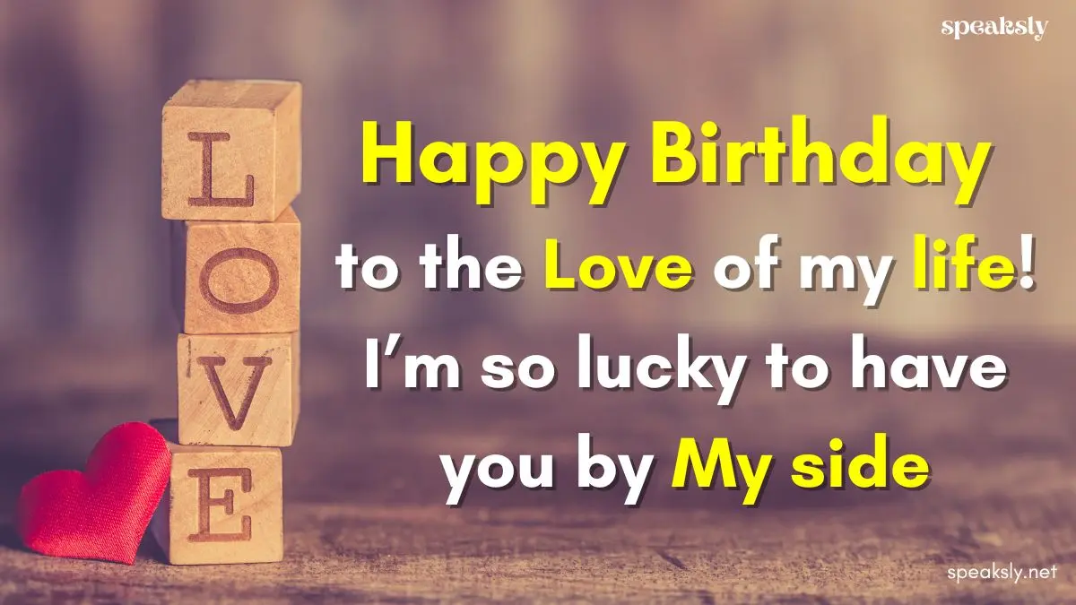 heart touching Birthday Wishes for Love in english simple 