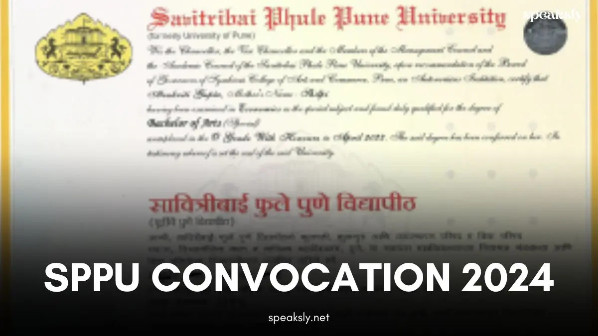 SPPU Convocation: Apply Online for Convocation Certificate Pune University