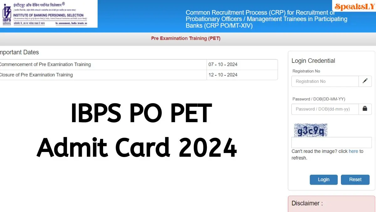 IBPS PO PET Admit Card 2024 Released: Download Now from ibps.in